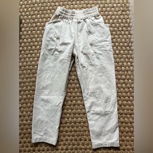 Elizabeth Suzann Cream Elastic-Waist Trousers